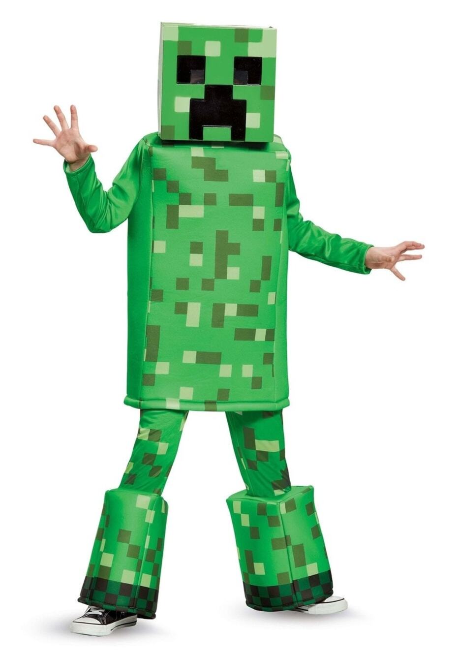 Disguise Halloween Minecraft Creeper Kids Costume, green, M 7-8